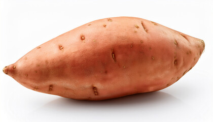 whole fresh sweet potato isolated