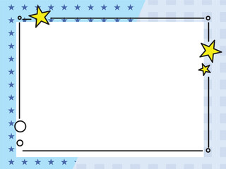 Simple atmospheric cartoon star border vector background