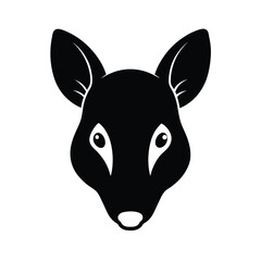 bandicoot head black silhouette