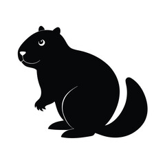 beaver black silhouette