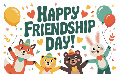 Naklejka premium purple heart day, friendship day banner, international friendship day, happy friendship day, labor day, friendship banner, day banner, happy friendship day, friendship poster, day poster, cute poster,