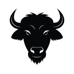 bison head black silhouette 
