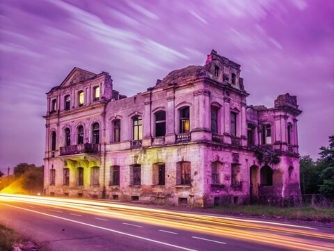 Long Exposure Photo of Ruined Building, Polotsk, Belarus - Historical Destruction