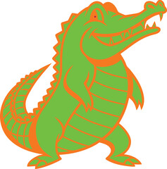  Simple vector art alligator logo design
