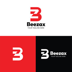B and Z letter logo, minimalistic logo design, The primary color used is a Red. The logo is clean, professional, and versatile.