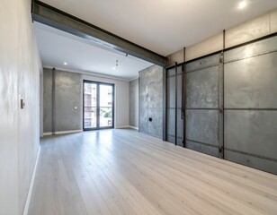 Modern Industrial Style Interior with Large Windows and Natural Light