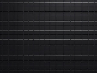 Black mosaic wall illustration, pattern, vector, textured, abstract and seamless pattern, black color background,ai