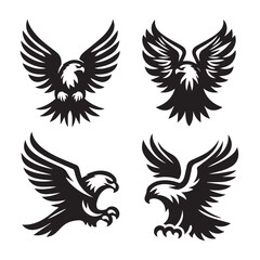 Obraz premium Eagle Silhouette Graphics Collection
