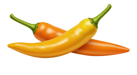 Isolated Hot Peppers