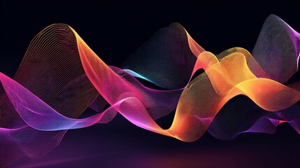 Flowing light trails create an energetic and vibrant abstract background