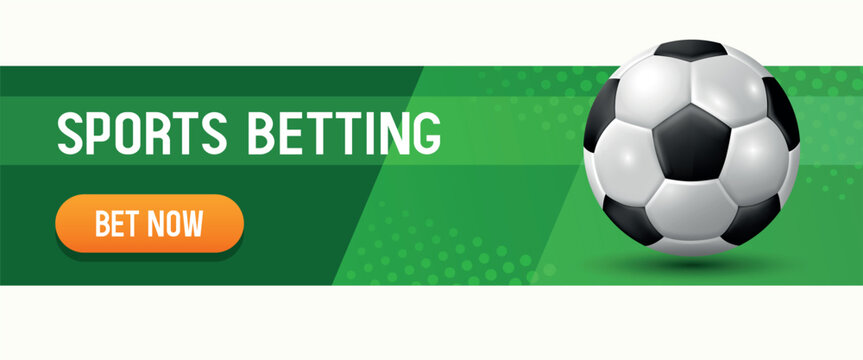 Sports betting banner. Banner for a website. Vector illustration.