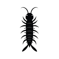 centipede after head black silhouette 