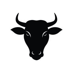 cattle after head black silhouette 