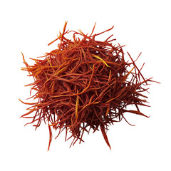 Naklejka premium Isolated Saffron for Spice Dishes, Organic Cooking, and Culinary Projects