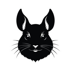 chinchilla after head black silhouette 
