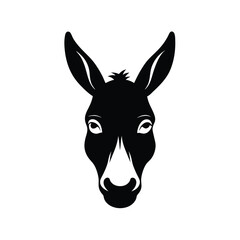 donkey black head silhouette