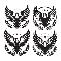 Fototapeta premium Eagle Silhouette Graphics Collection