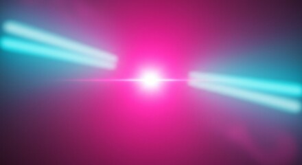 Vivid neon light streaks vibrant pink and teal energy burst