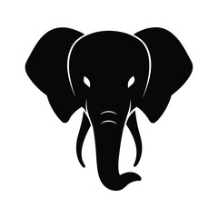 elephant black head silhouette