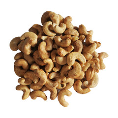 cashew nuts on white background