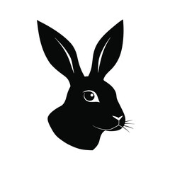 hare black head silhouette 