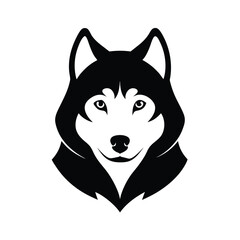 husky black head silhouette 