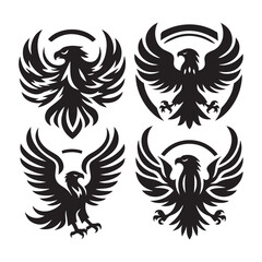 Obraz premium Eagle Symbol Silhouettes Bundle