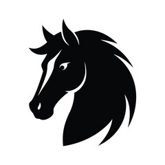 horse black head silhouette 