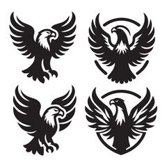 Obraz premium Eagle Symbol Silhouettes Bundle