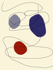 Acrylic painting minimalist design frame