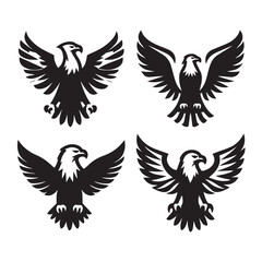 Obraz premium Eagle Symbol Silhouettes Bundle