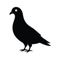 pigeon black head silhouette 