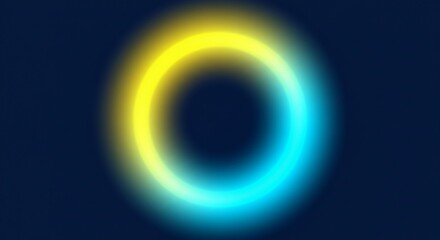 Vivid neon circle glowing bright abstract art design perfect for backgrounds
