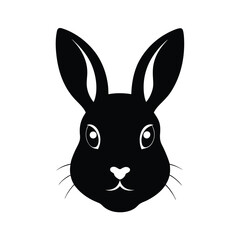 rabbit black head silhouette 