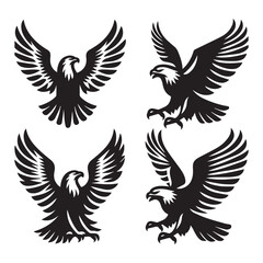 Obraz premium Eagle Symbol Silhouettes Bundle