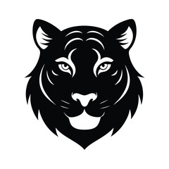 tiger black head silhouette 