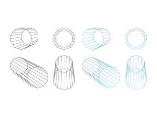 abstract geometric polygonal shapes symbol icon design vector isolated transparent background