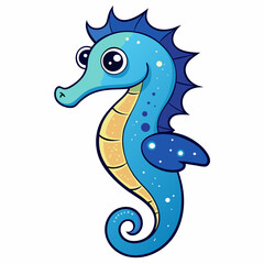 Astral Seahorse Fantasy Vector Art