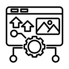 Developing digital content single icon