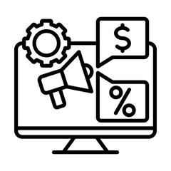 Promotion service single icon