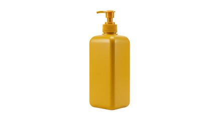 Isolated Yellow Lotion Bottle