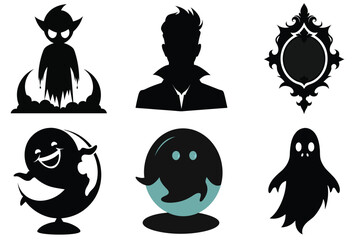 halloween icons set