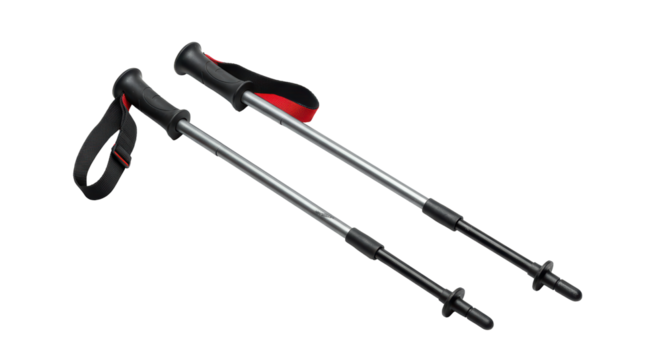 Isolated Trekking Poles for Hiking