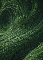 Swirling green organic lines, complex intricate background , green, growth, elegant