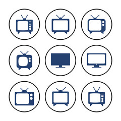 Tv icon vector. television icon vector