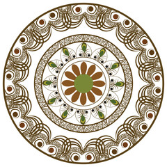 beautiful floral mandala art traditional islam