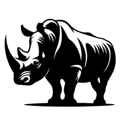Obraz premium Rhinoceros Silhouette for Wildlife and Strength Design