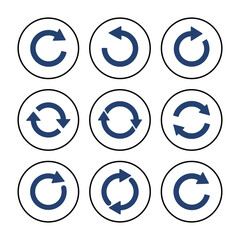 Refresh icon vector. Reload icon vector. Update icon.