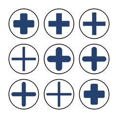 Fototapeta premium Plus Icon vector. Add plus icon