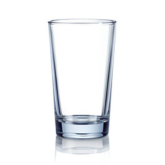 Transparent Glass Water Cup Isolated
